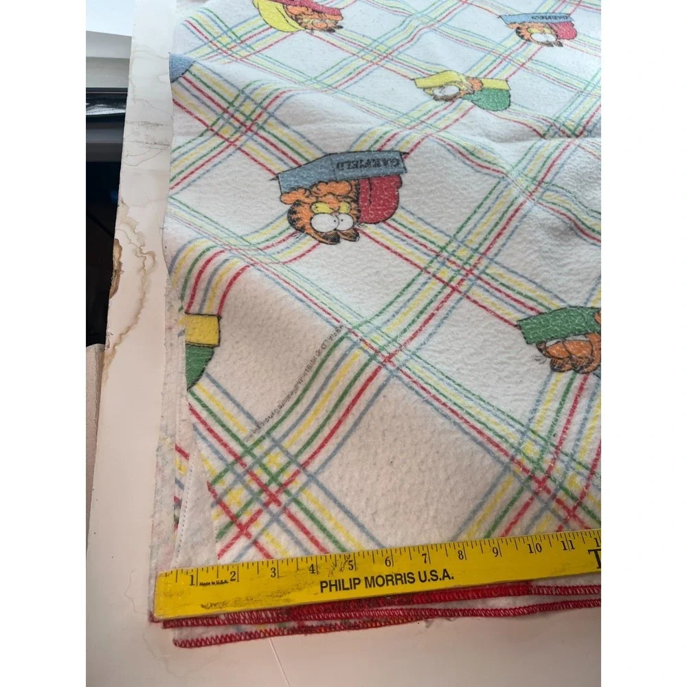 VTG‎ Garfield Blanket Multicolor Twin Size 1978 See pics
